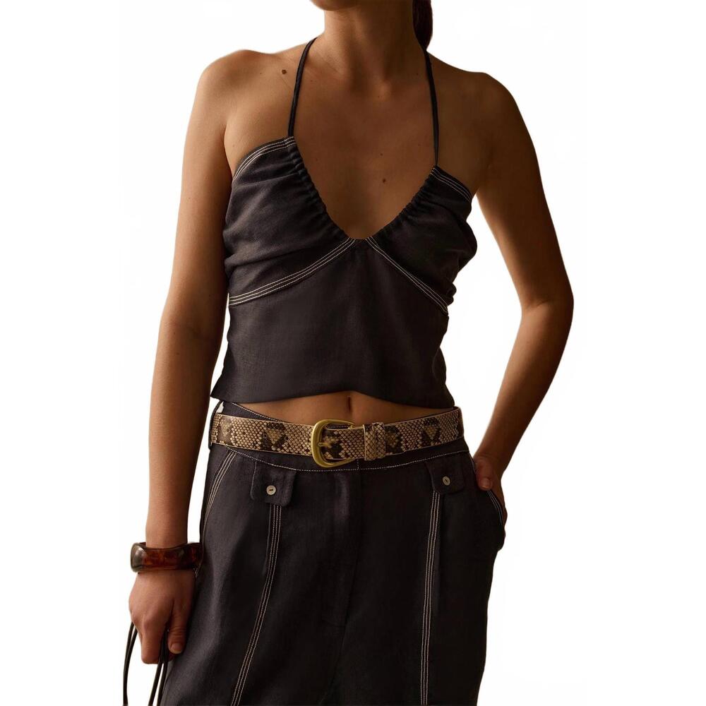 NEW SANCIA halter neck makena top in caribbean